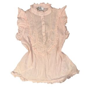 Boho Chic Button Up Ruffle Top